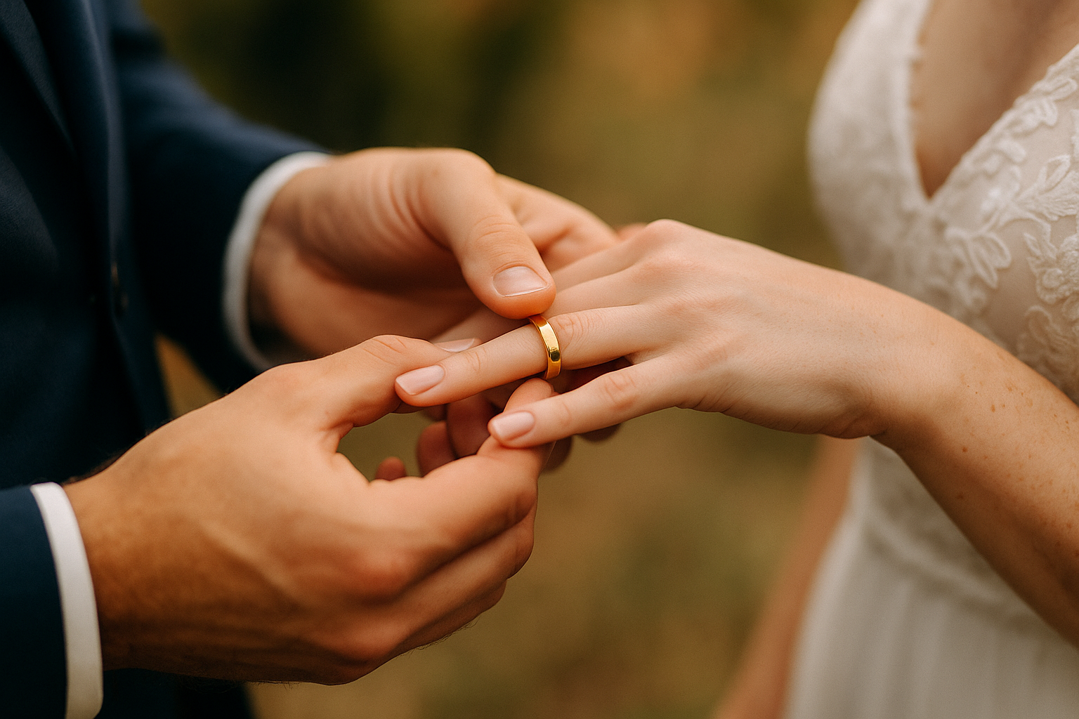 Ringtausch bei freier Trauung - Hochzeitszeremonie Stuttgart